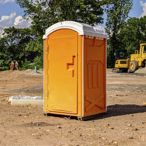 can i customize the exterior of the porta potties with my event logo or branding in Romayor